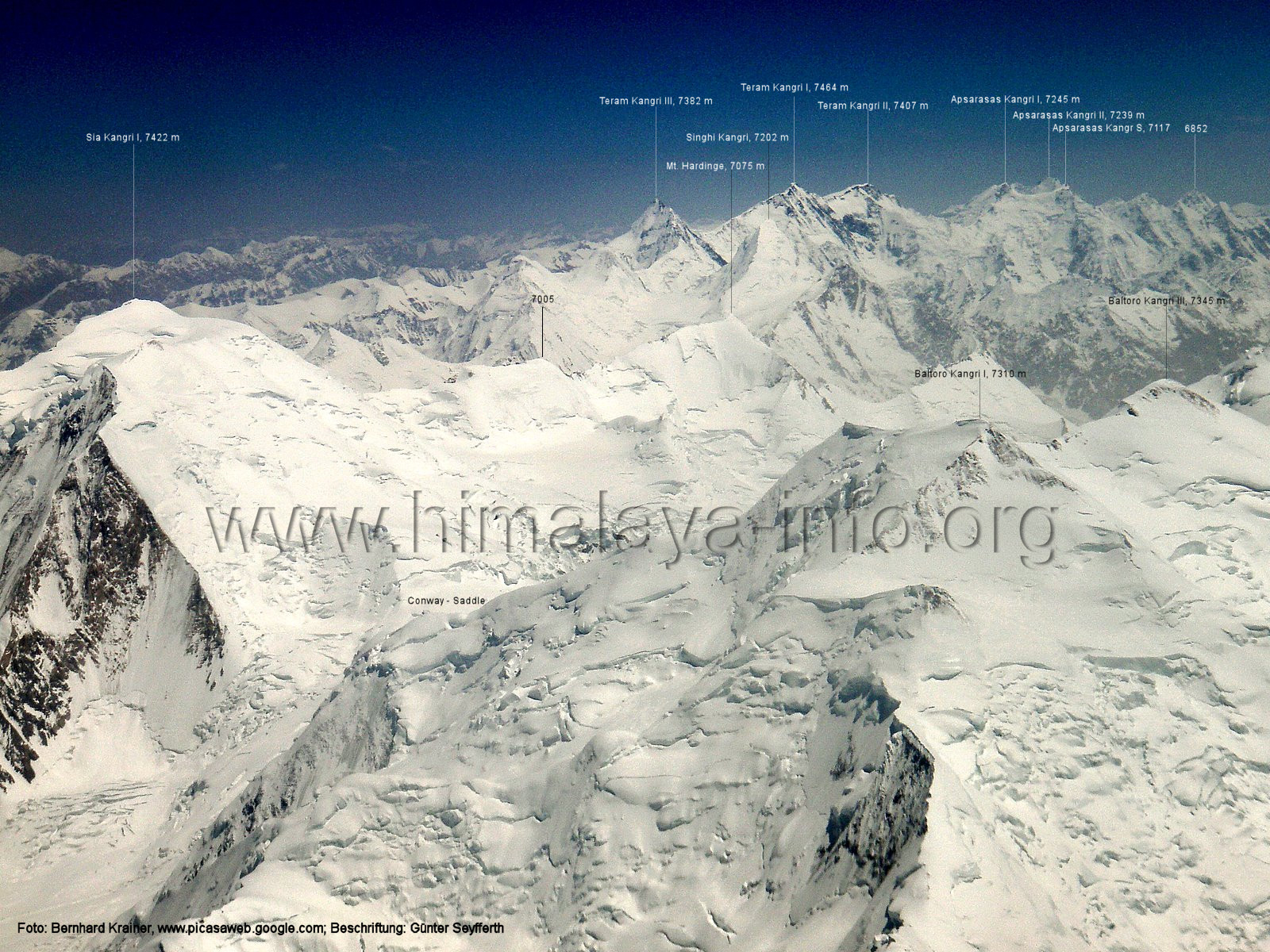 Karakorum aus der Luft